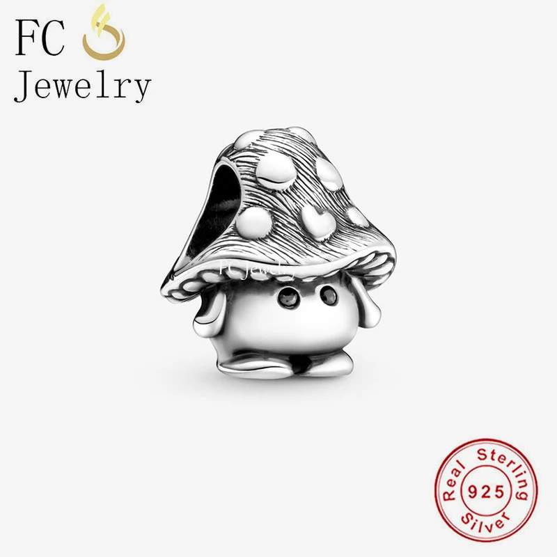 FC Jewelry Fit Original Pan Charms Bracelet 925 Sterling Silver Tiny Sweet Cartoon Mushroom Bead For Making Women Berloque