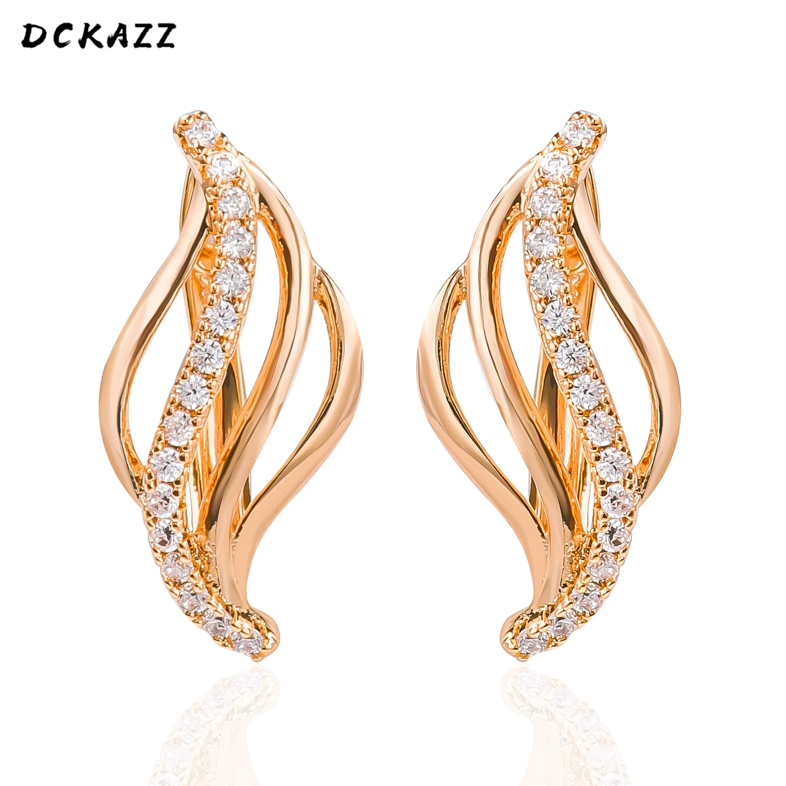 Dckazz New Geometry Glossy Earrings 2021 Trendy Jewelry Inlaid Small Zircon Minimalist Drop Earring Серьга Ear Accessories Ho