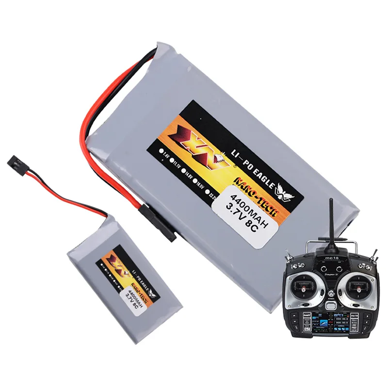 3.7V 4400mAh 8C Lipo Battery For GRAUPNER MZ-18 MZ-24 Model Aircraft Remote Controller Accumulator AKKU