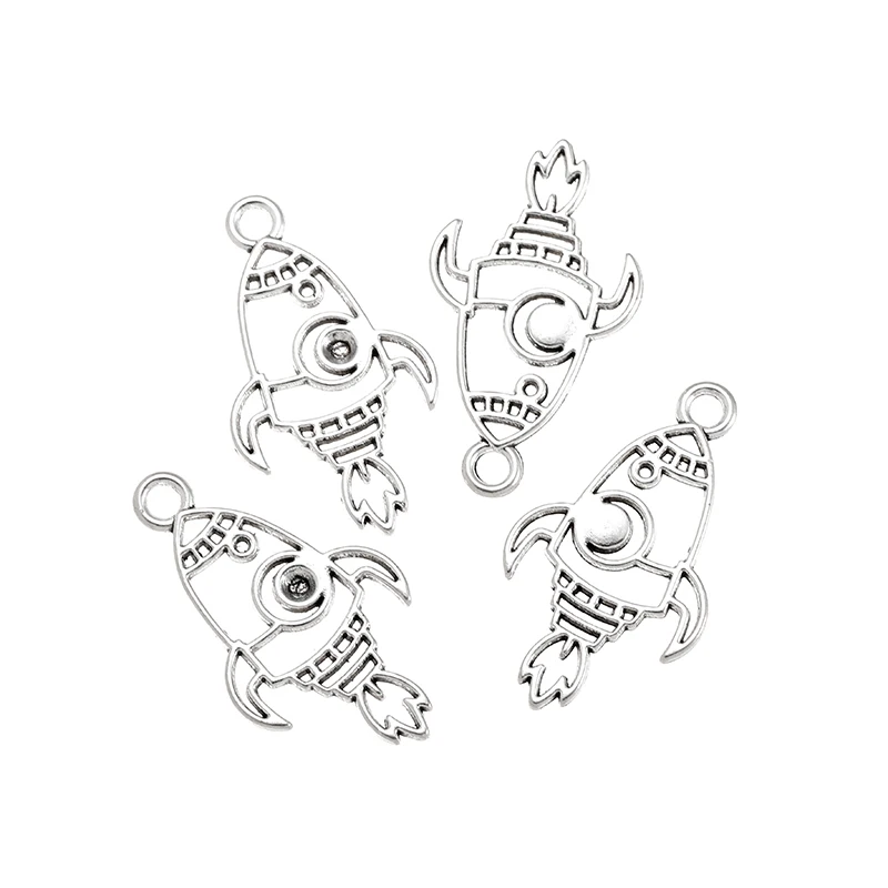 YuenZ 15 pcs Six Color Hollow rocket Charms Alloy Metal rocket Pendants For DIY Handmade Jewelry Accessories Making