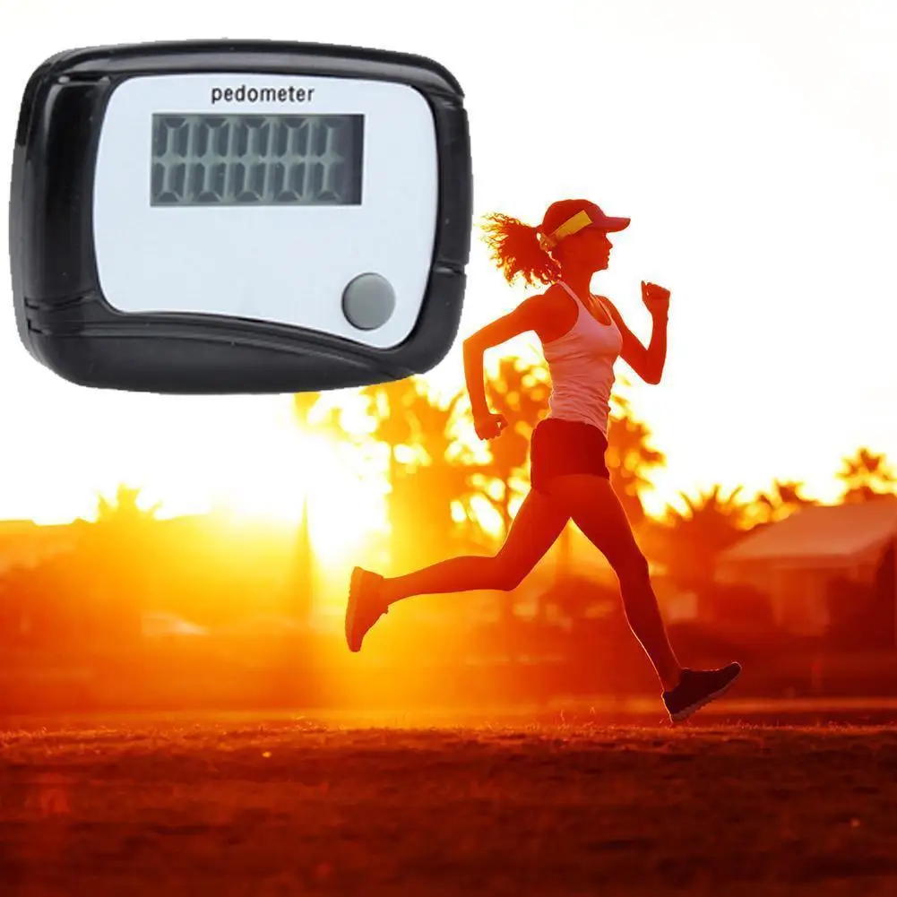 LCD Pedometer Step Calorie Kilometer Counter Walking Design Digital Clip Run Pocket Mini Distance