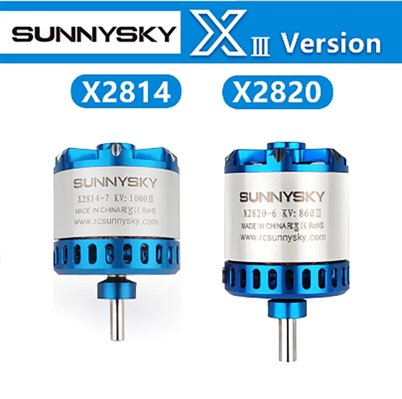 SUNNYSKY X2814-III X2820-III  570KV 860KV 900KV 1000kv 1200Kv1400kv Brushless Motor for RC Quadcopter Airplanes Fixed Wing Plane