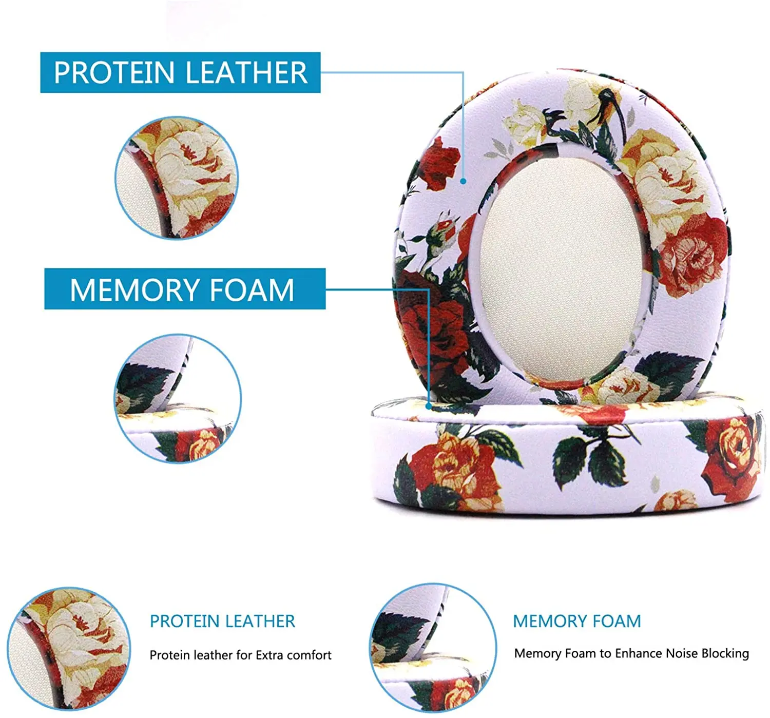 귀 패드 단백질 PU 가죽 귀 쿠션 Dr.Dre Studio 2.0 Studio 3 B0500 B0501 유선 무선 오버 이어 헤드