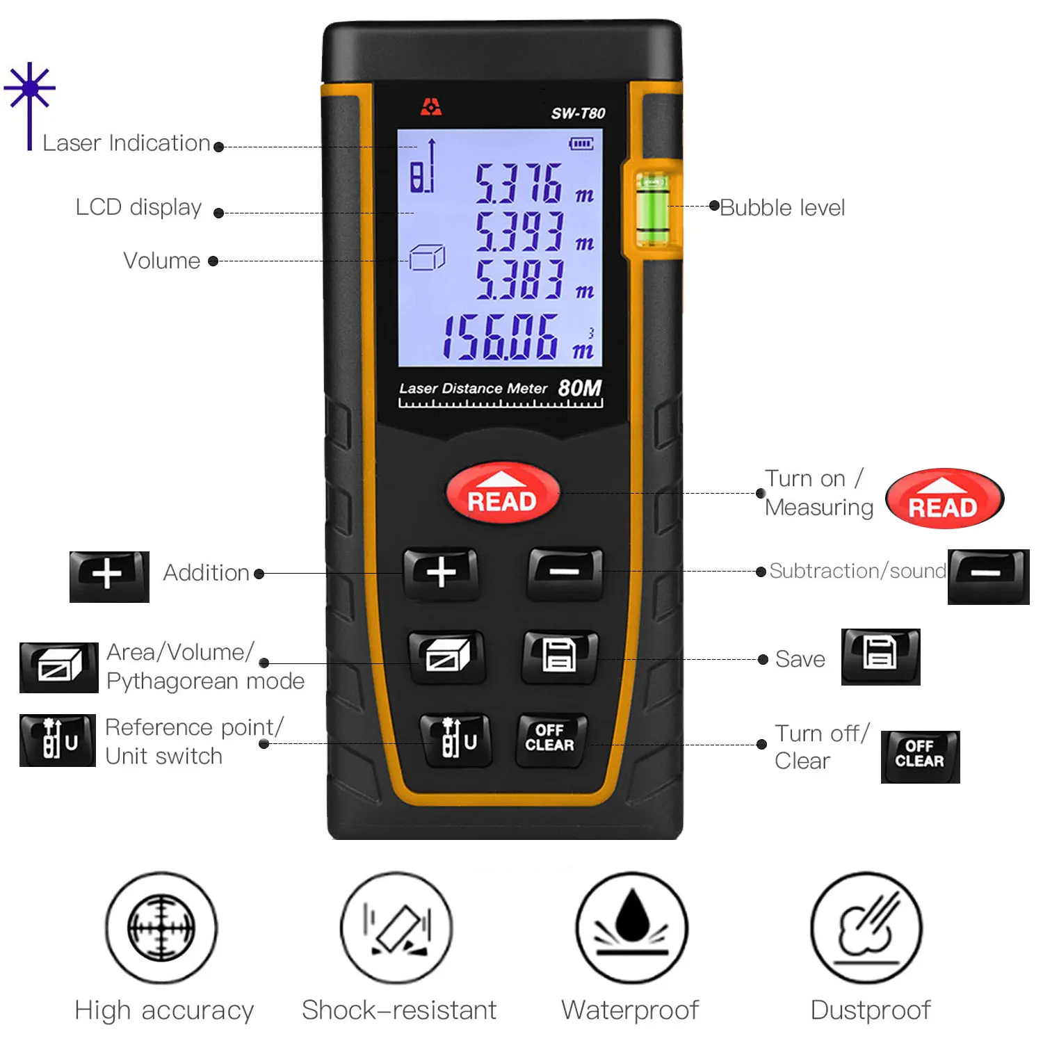 Nashone Laser level And Laser Distance Meter professional,Niveau Nivel Laser 360 Autonivelante 3D 12 Linhas Horizontal Vertical