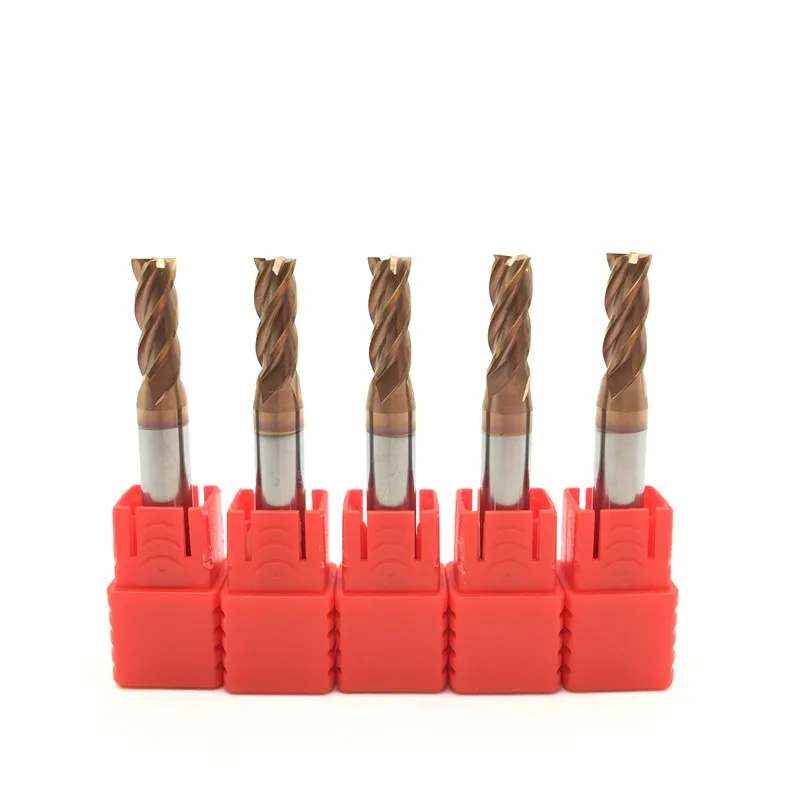 Fresa de carboneto sólido, hrc60, 3x100l, 4x100l, 5x100l, 6x100l, 4 sulcos, comprimento padrão, fresa lateral, perfil de perfuração