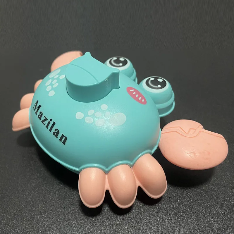 Mazilan Baby Press Crawling Crab Pull Back Toys Cute Classic Clockwork Plastic Crawl Crab Wind Up Game Bathing Toys for Kids