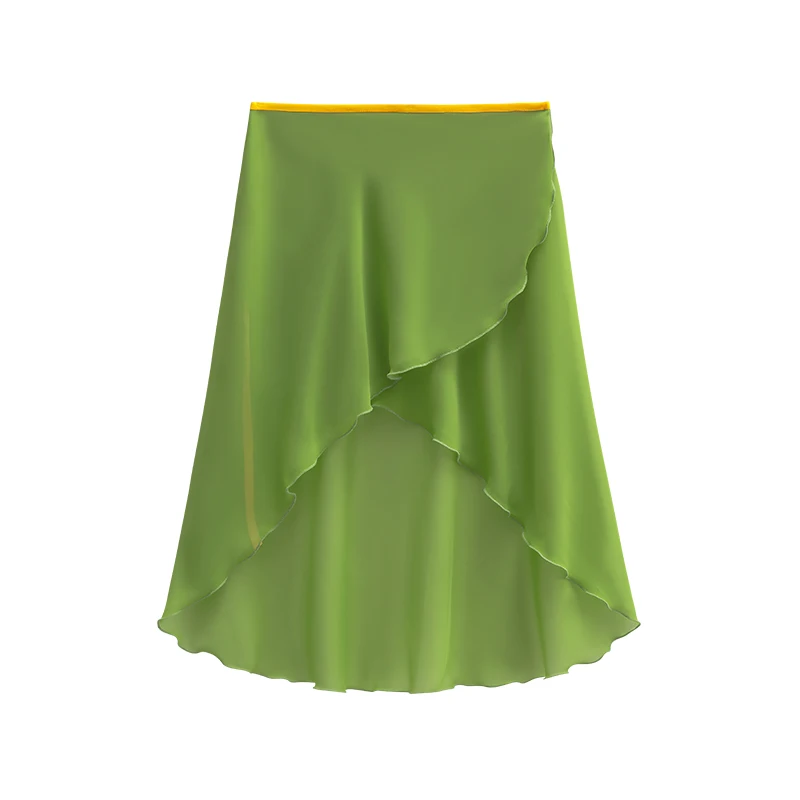 요정 발레 댄스 시폰 스커트 성인 발레리나 옷 댄서 복장 스케이트 의상 서정적 인 댄스 착용 랩 스커트