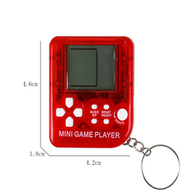 Pocket Mini Classicgame Machine Children\'s Handheld Retro Nostalgic Game Console with Keychain Hamster Video Game 26 Games Gift