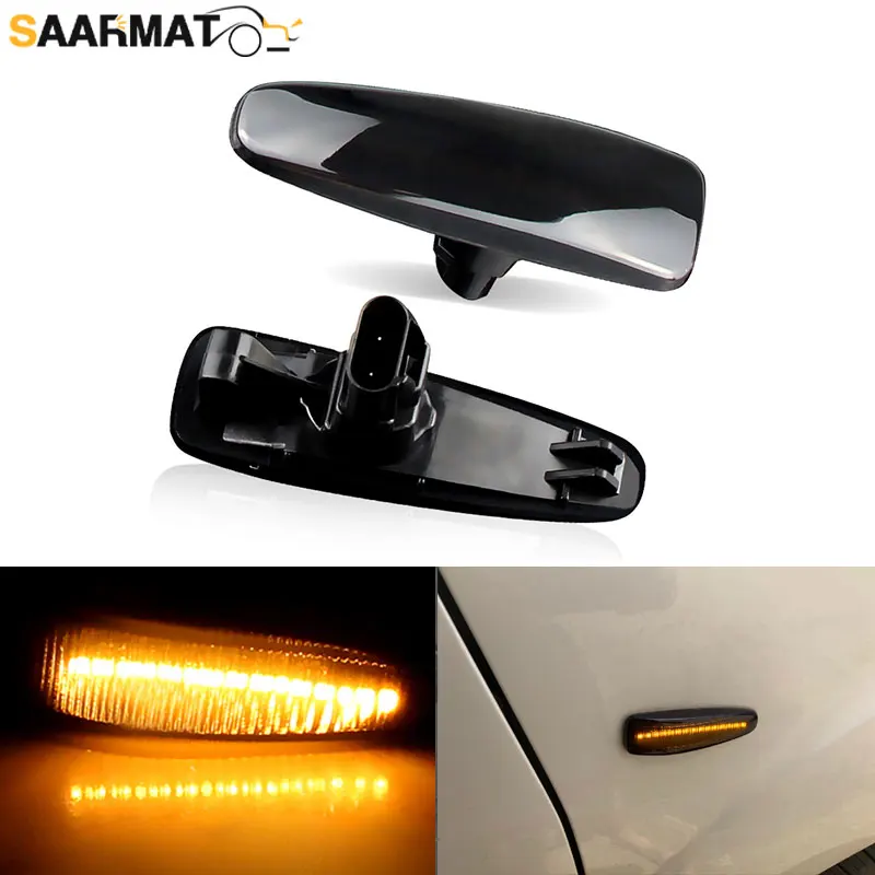 2PCS LED Front  Fender Side Marker Light Turn Signal Lamp  For Mistubishi Outlander Sport Mirage Sport Lancer Evolution X