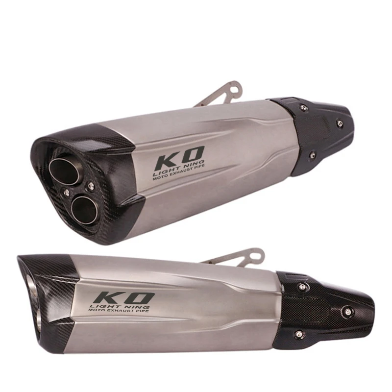 

Motorcycle Exhaust Pipe Without Muffler Diameter 51mm Length 210/550/630mm Stainless Steel Exhaust System Universal