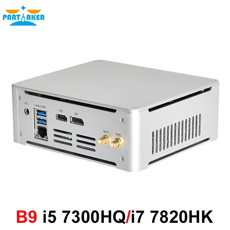 

Partaker Mini PC Intel Core i5 7300HQ i7 7820HK DDR4 Windows 10 Linux 4K Gaming UHD HTPC HDMI DP Minipc Desktop Computer