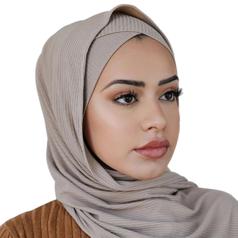 2022 Women Stretch Turban Cap Cotton Inner Hijab Caps Muslim Underscarf Islamic Headscarf Bonnet Turban Femme Musulman Turbante