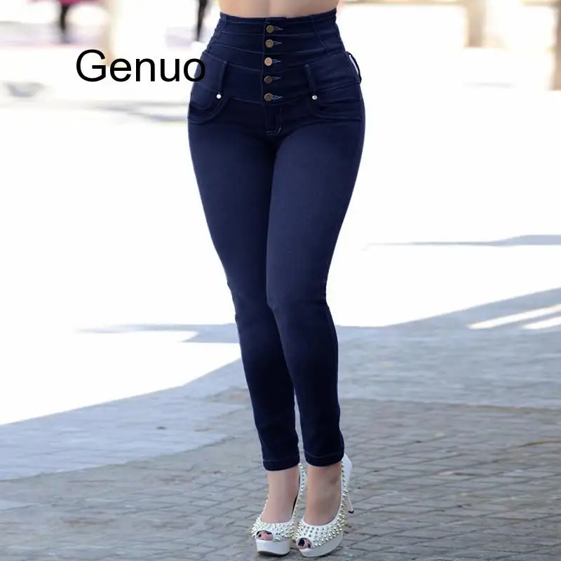 High Waist Jeans Women Light Blue 3XL Sexy Elastic Slim Jeans New Spring Korean Fashion Chic Pencil Skinny Jeans Feminina