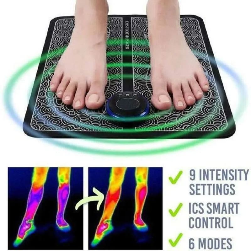 Electric EMS Foot Massager Pad Feet Muscle Stimulator Leg Reshaping Foot Massage Mat Relieve Ache Pain Health Care