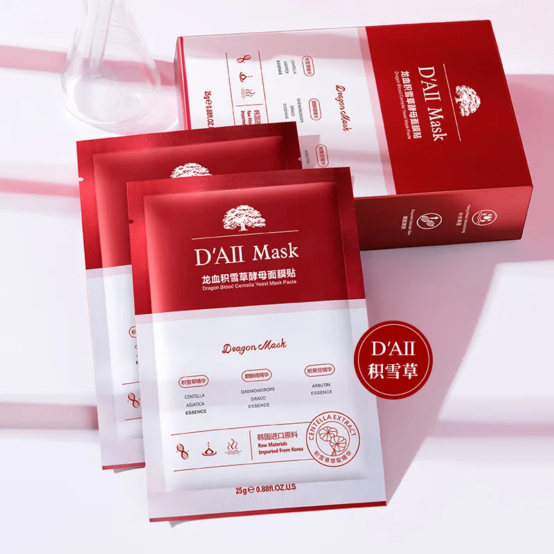 

Dragon Blood sheet mask Centella Asiatica Yeast Hydrating Moisturizing face Mask Dropshipping skin care Anti-Aging