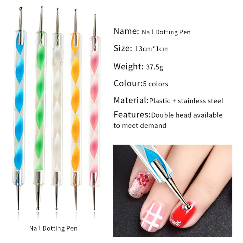 5Pcs Acryl Französisch Streifen Nail art Liner Pinsel Set 3D Tipps Maniküre Ultra-dünne Linie Zeichnung Stift UV gel Pinsel Malerei Werkzeuge