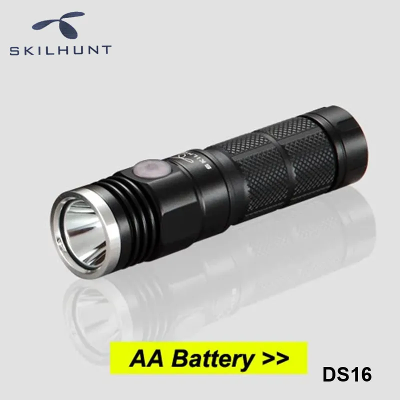 Skilhunt DS10 DS15 DS16 DS21 CR123 AA 14500 18650 EDC Flashlights Bright Waterproof Cree LED Pocket Torchlight with Magnet Tail