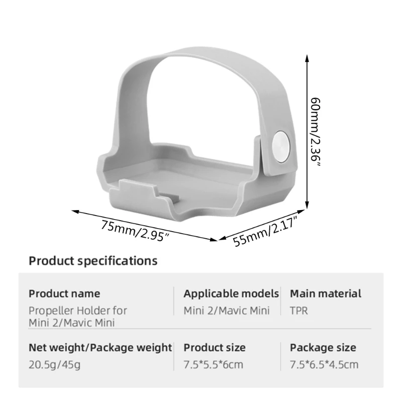 حامل تثبيت المروحة قاعدة تثبيت حزام حزام ل Mavic Mini/Mini 2 الطائرة بدون طيار Q81F