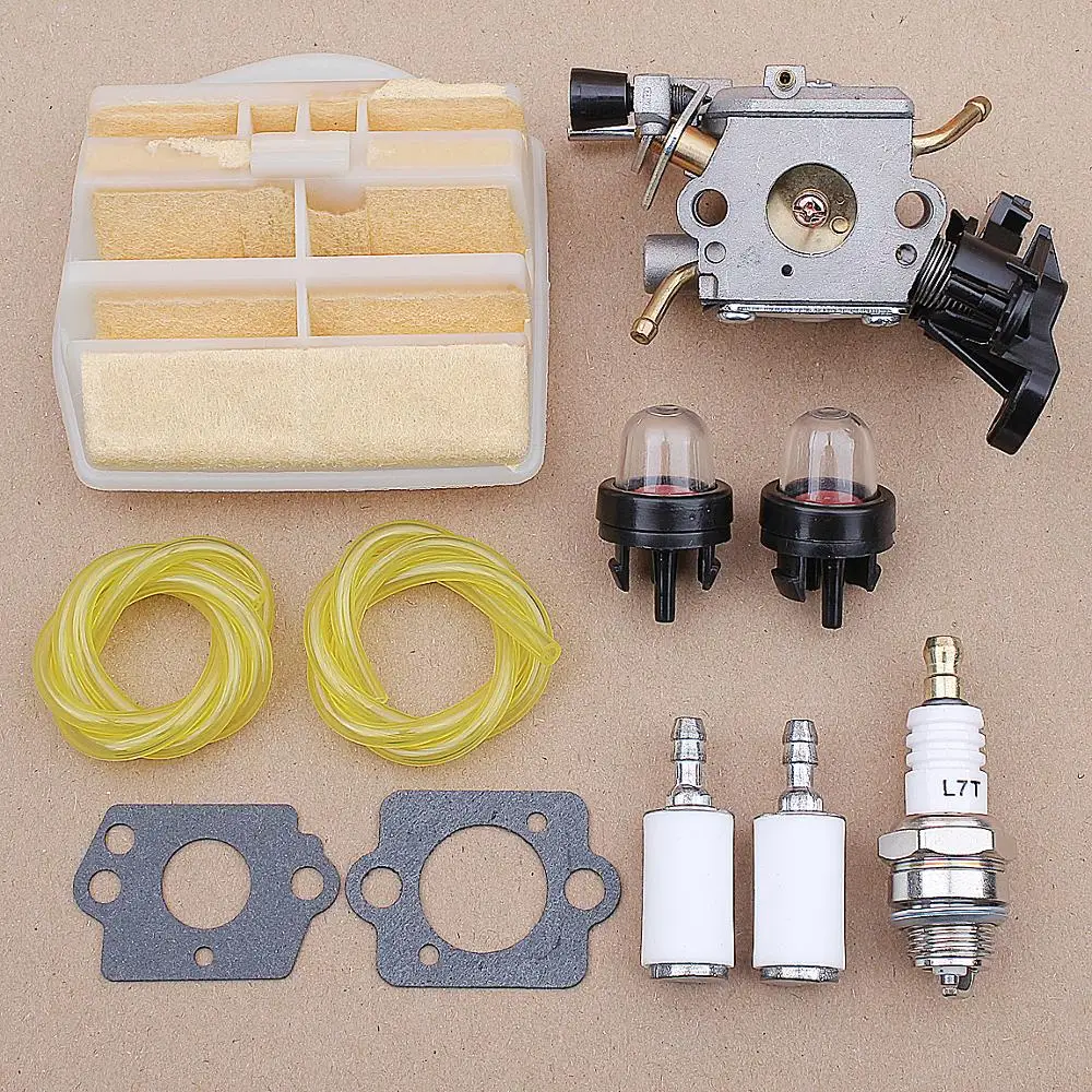 Carburetor Air Fuel Line Filter Kit For Husqvarna 445 450 445E JONSERED CS2245S 506450401 ZAMA C1M-EL37B CARB Chainsaw 506450401