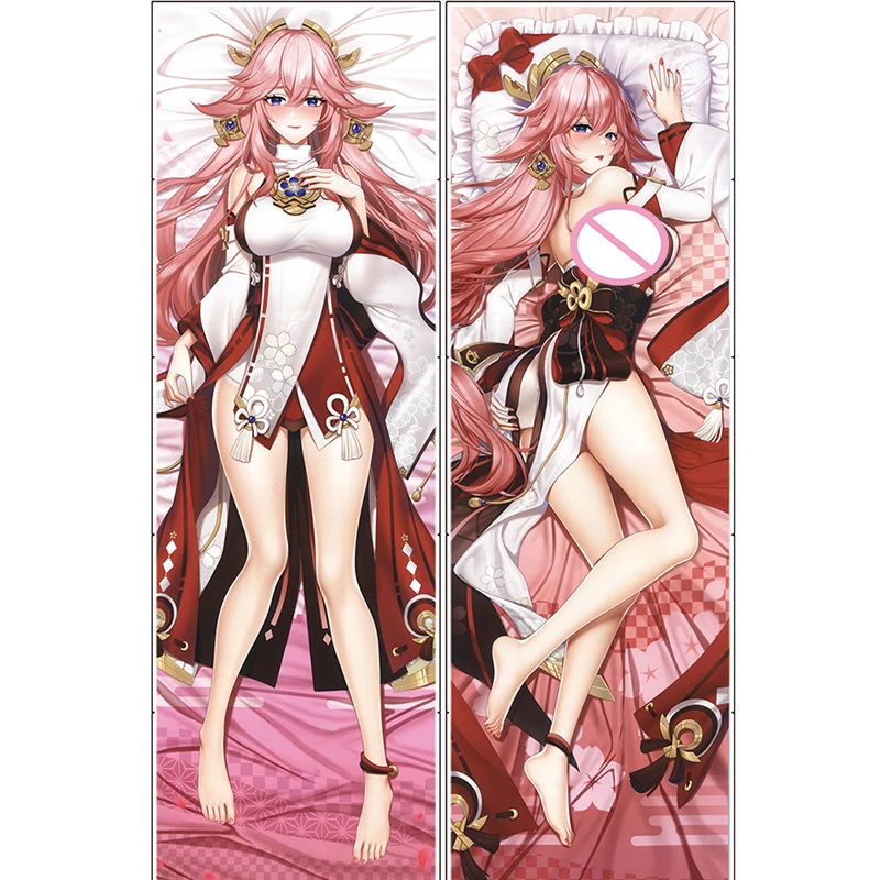 Federa Genshin Impact Yae Miko Dakimakura federa per cuscino avvolgente