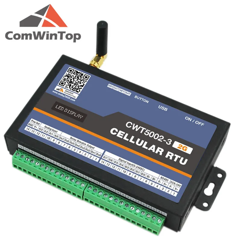 CWT5002-3 8DI 4AI 8Do Rs485 Modbus Rtu Gsm Gprs 4g Wi-Fi Rtu Gateway With Cloud Service