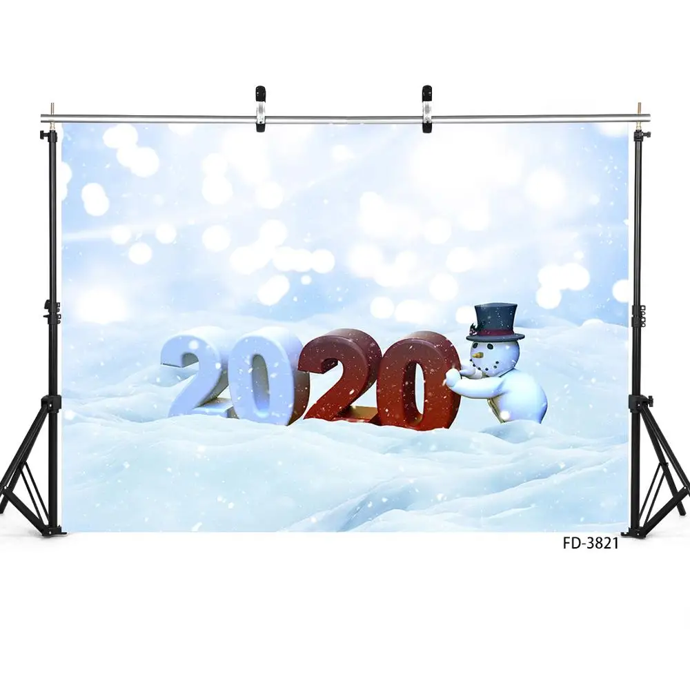 2020 schneemann Schnee Neue Jahr Phorography Hintergrund Tuch Baby Dusche Kind Porträt Poster Kulissen Photo Foto Studio Requisiten