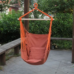 Hammock Portable Beach Chair Sling Swing Adult Seat Child Garden Hammock With Pillow Indoor Outdoor Travel Camping Swing Chair