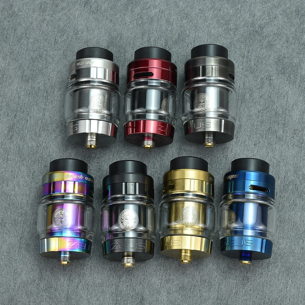 25mm Zeus podwójny Atomizer RTA SS 316 Rebuildable górny przepływ powietrza wlot powietrza regulowany Atomizer do elektronicznego papierosa VS X