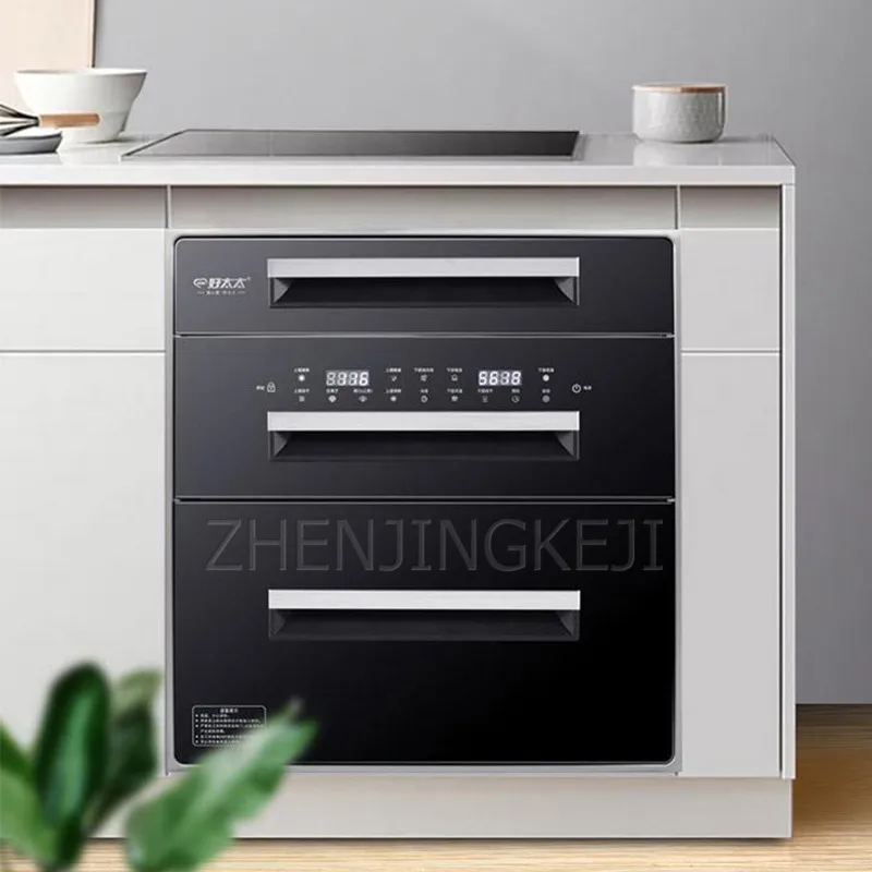 ตู้ฆ่าเชื้อโรค120L/220V ตู้ฆ่าเชื้อโรคแบบฝังอยู่ในบ้านตู้สอง/สามลิ้นชักอุณหภูมิสูงตู้ฆ่าเชื้อยูวี