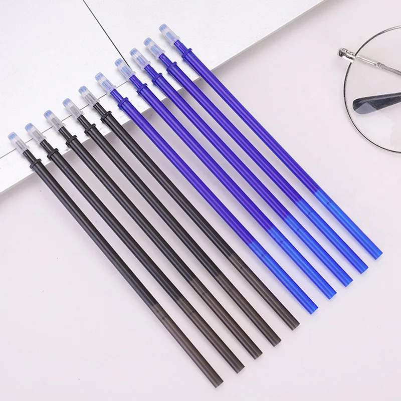 50 Pcs Erasable Gel Pen Refills Rod Blue Black Ink Pen Refills 0.5mm Black / Blue Ink for Erasable Pens Refill School Supplies