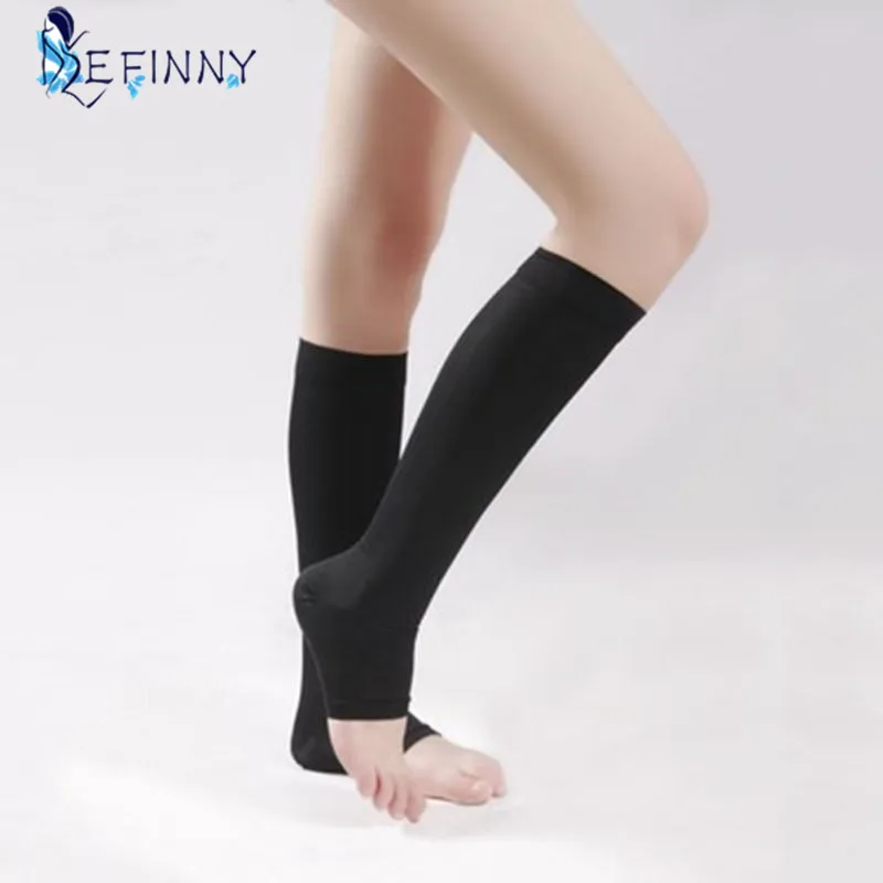 Men Women Anti Fatigue Open Toe Support Compression Stockings Unisex Stylish