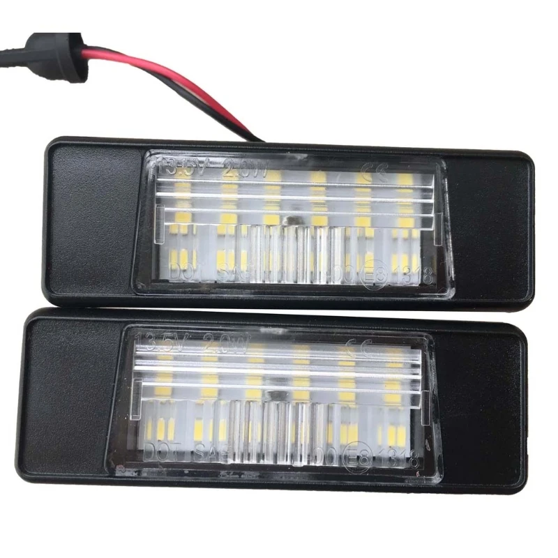 Car Rear LED Number License Plate Light Lamp Car Replacement White Rear Number Lights for X-Trail JUKE Qashqai Versa NV200