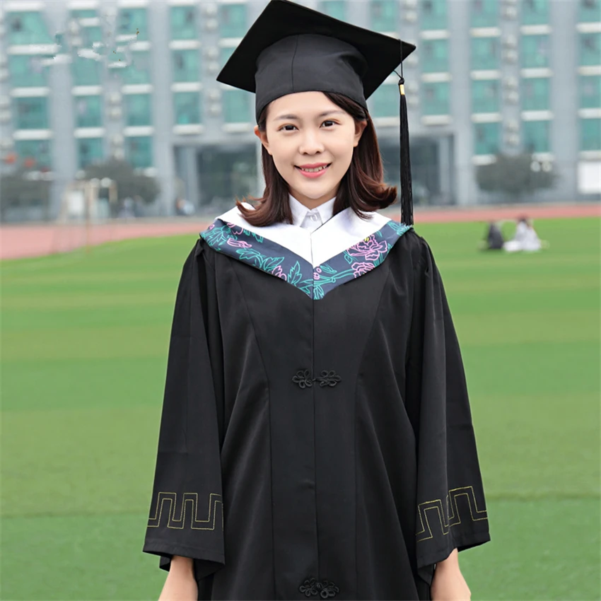 Tốt Nghiệp Đại Học Cho Học Sinh Học Thuật Đầm Lớp Nữ Quần Áo Đại Học Cao Học Bé Gái Trang Phục Áo + Tặng Nón Lưỡi Trai Bộ