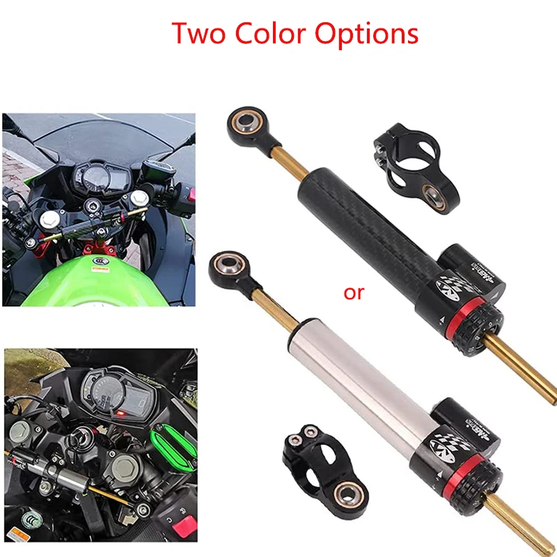 Motorcycle Steering Damper Carbon Fiber Tank Slapper Riding Stabilizer DMV Speed Wobble Balanced Safety Weaving Control