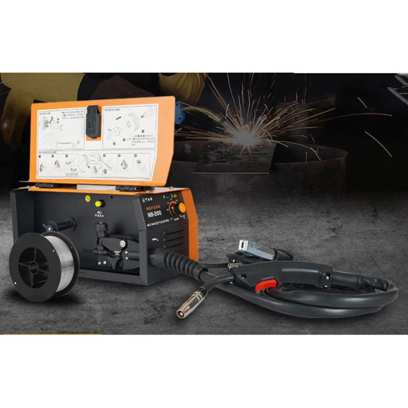 Carbon dioxide gas shielded welding machine 220v small household all-in-one machine without gas without gas