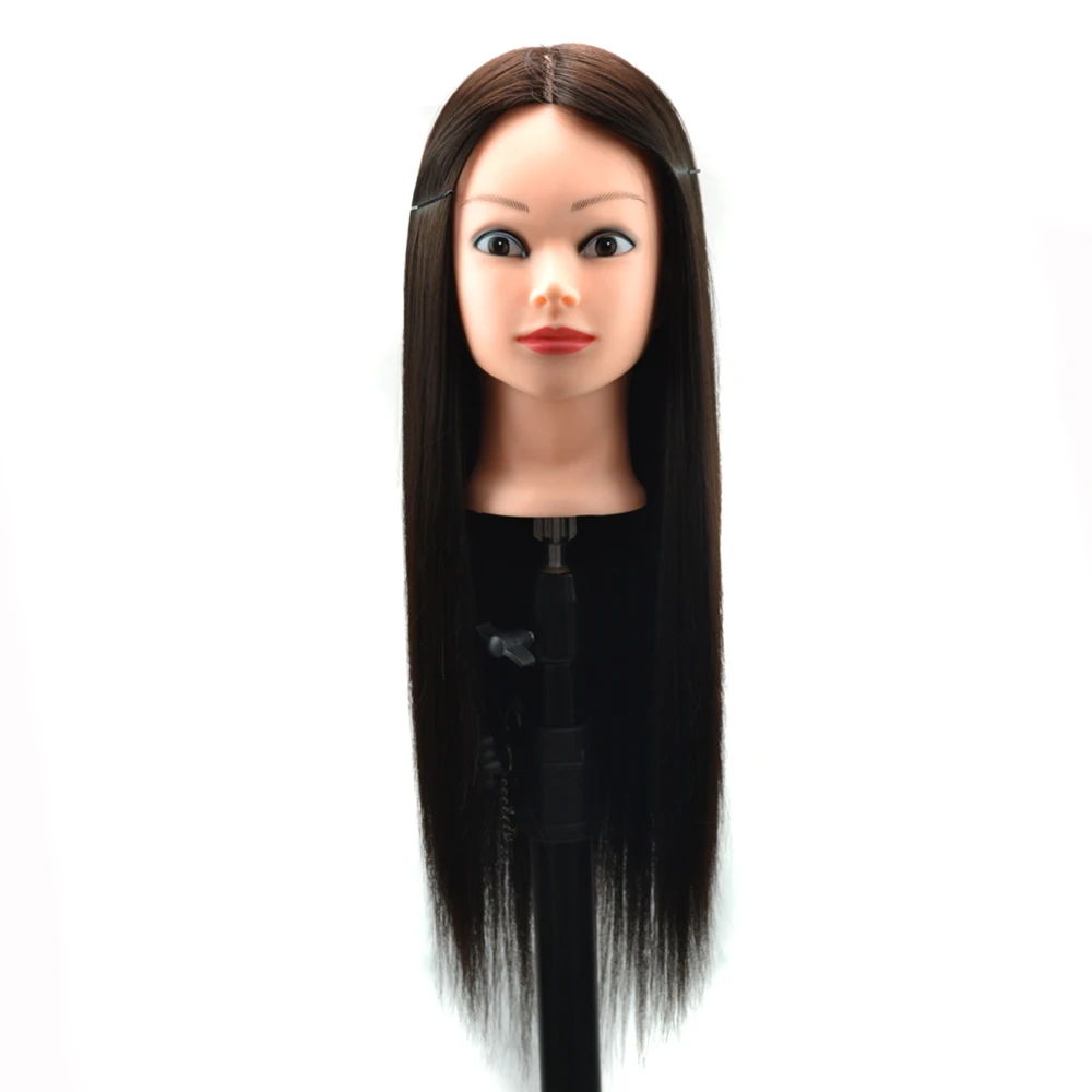 Cabeza de maniquí para peluca con corte de pelo, accesorios, cabeza de maniquí y extensiones de cabello de 26 pulgadas, kit makiing