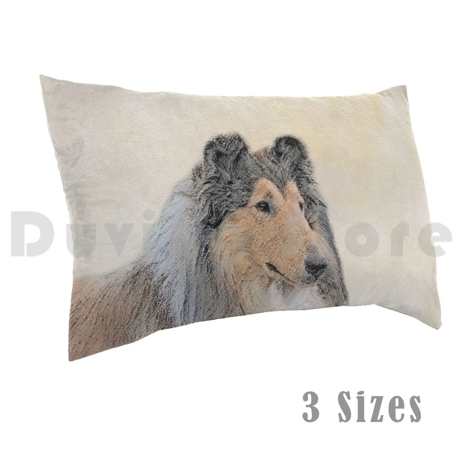 Funda de almohada Collie (Rough) impresa 50x75 Collie Rough Collie Rough Collie escocés Rough Coated Collie