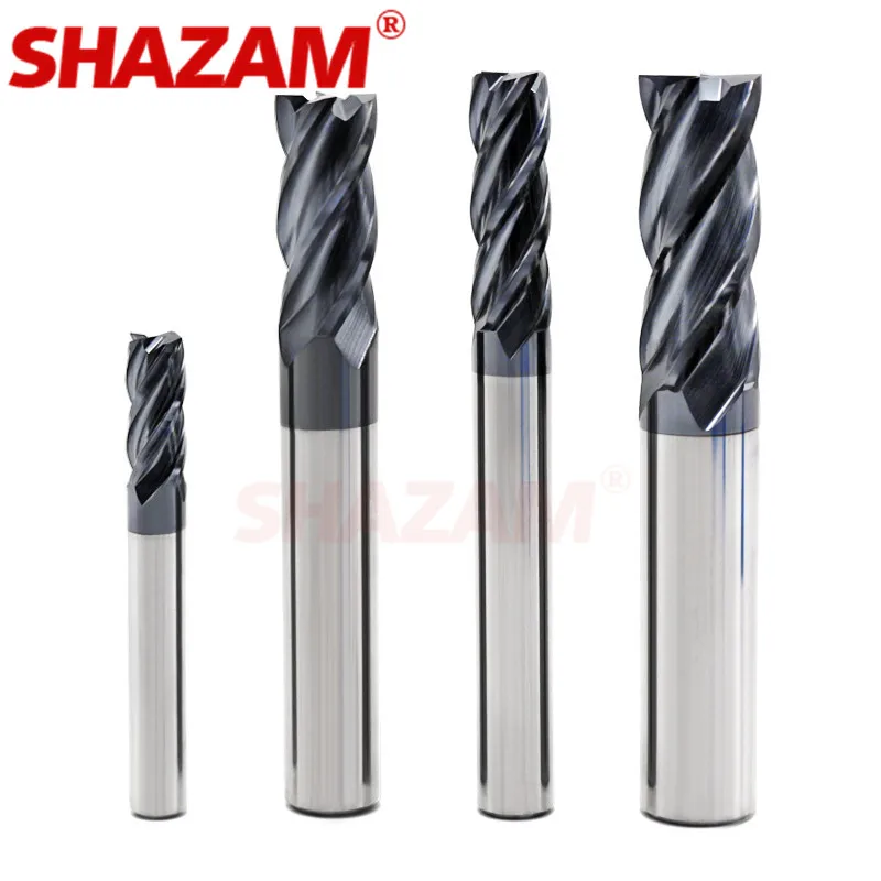 British System Milling Cutter Alloy Coating Tungsten Steel Tool Cnc Maching Endmill 1/8 Kit SHAZAM Milling Tools 5/16 1/2 3/8