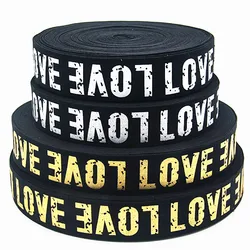 Rubber Bands 3cm 4cm White Love Underwear Elastic Bands 30mm 40mm Clothing Bags Trousers Webbing Straps DIY Sewing Accessories