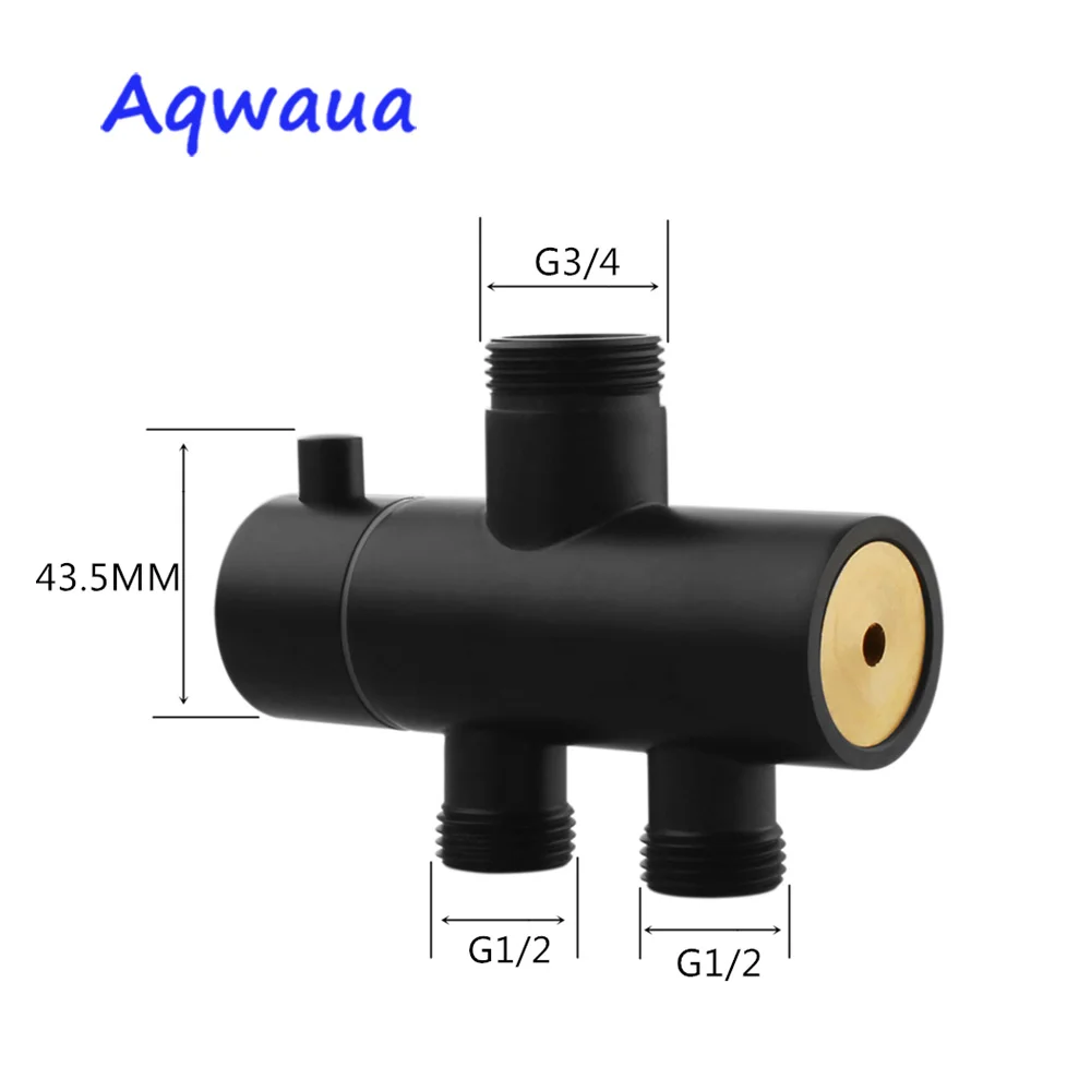 Душевой смеситель Aqwaua, тройной вращающийся рычаг для душа, 2 функции, клапан для душа, латунный корпус, хромированный