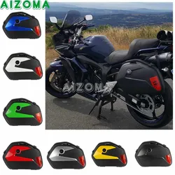 20L Motorcycle Universal Side Cases 2pcs Tail Pannier Luggage Cargo Box for Kawasaki Honda NC750X Yamaha BMW Suzuki Vstorm DL650