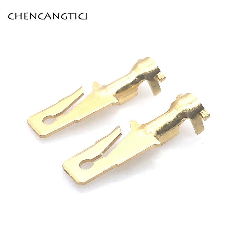 20 Pcs Automotive Crimping Wire Terminal Brass 6.3MM Male Splice Pins For Car Elcetrical Connector G192 DJ618-6.3*0.8B