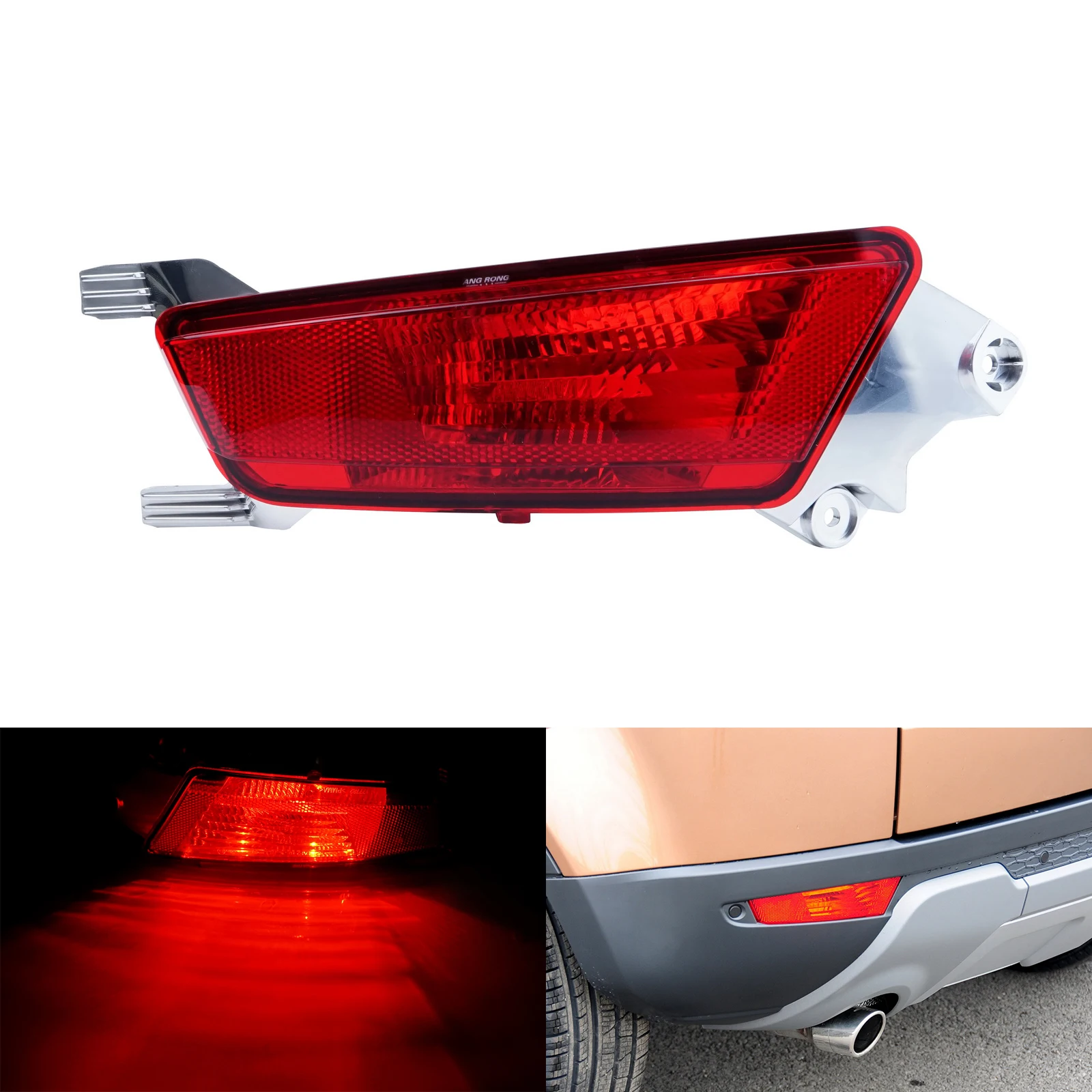 ANGRONG 1x Passenger Side Left NS Rear Bumper Fog Light Lamp For Range Rover Evoque 2011-18