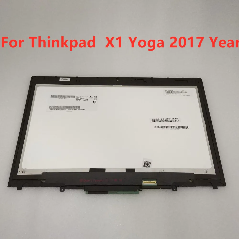 

1920x1080 ЖК-панель B140han01.8 сенсорный экран в сборе для Thinkpad X1 Yoga 2-го поколения 01AX895 01AX896 01AY916 01YR155