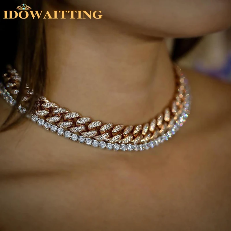 4mm Iced Out Bling Cz Tennis Necklace For Women HipHop 5A Cubic Zirconia Luxury Elegant Choker Wedding Engagement Jewelry15