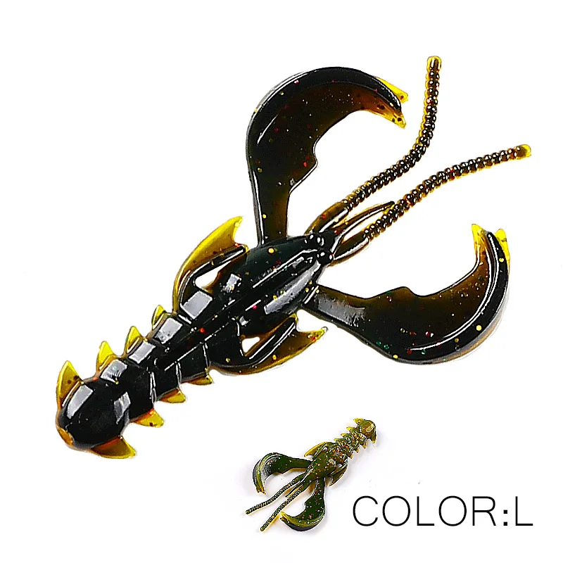 Supercontinent CRAZY 65 mm/40 mm Hummer-Weichköder, Angelköder, attraktiver Wobbler mit Garnelengeruch und Salz