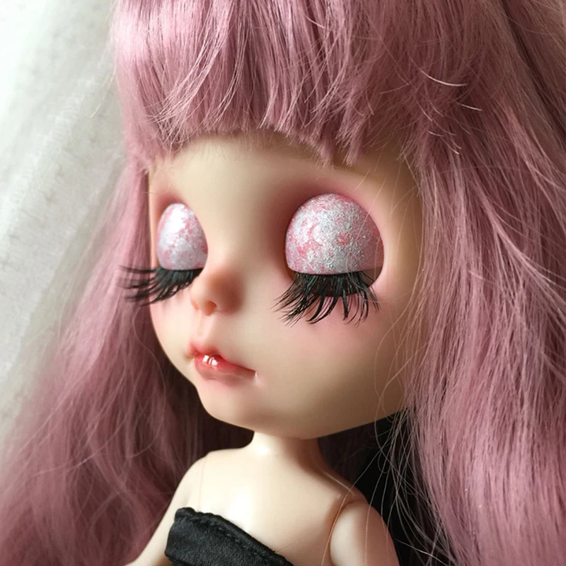 5 Pairs Girl Dolls Curly Long False Eyelashes For 12 inch 1/6 Blythe Doll Eyes DIY Making