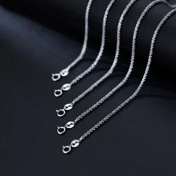 925 Sterling Silver Popcorn Chain Necklace For Women Jewelry On The Neck Long 40 45 50 55 60 70 80 CM Thick 2 MM Accessories