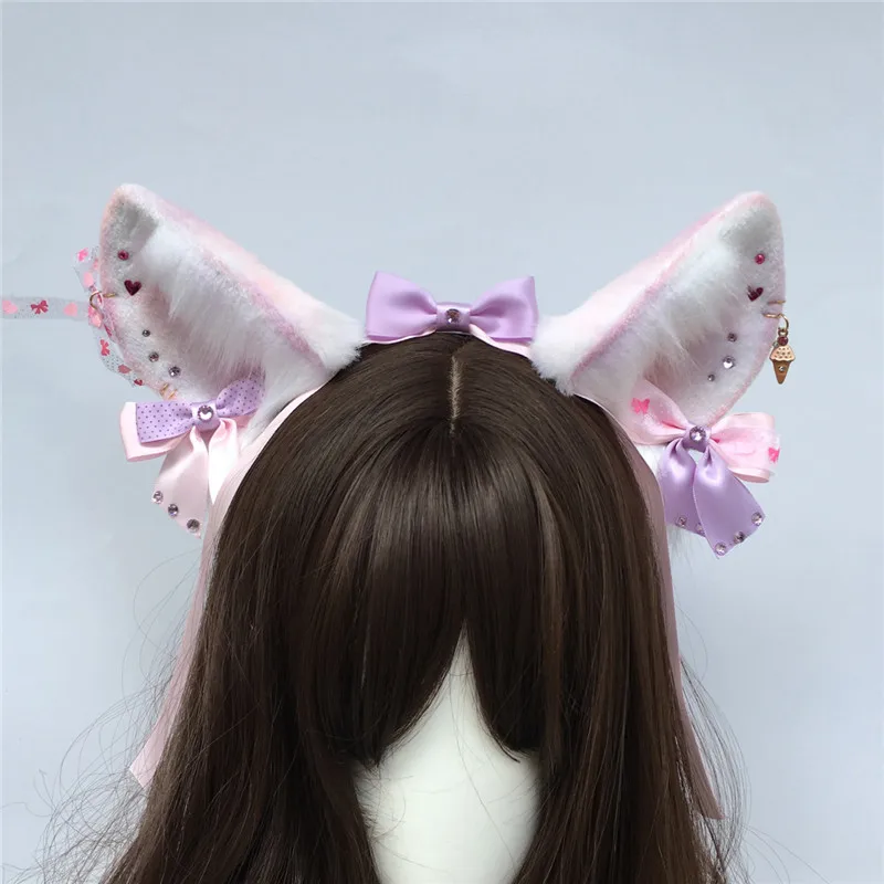 

Handmade Original Elk Ear Hairhoop Hairband Headwear KC Lolita Christmas Halloween Cosplay Costume Accessories