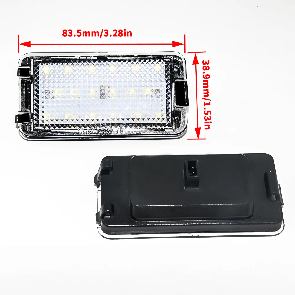 2pcs Error Free Car LED Number License Plate Lights For Seat Ibiza 6L ab Arosa Altea Cordoba MK1 MK2 Leon 1M Toledo 5P 2004-2009